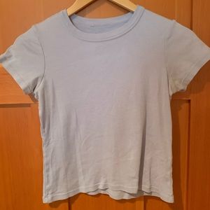Brandy Melville baby blue baby tee